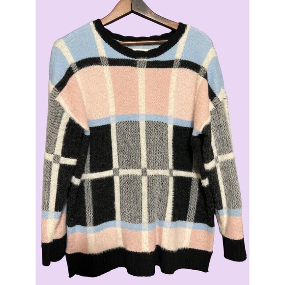 Windowpane Sweater Size M - Picture 1 of 8
